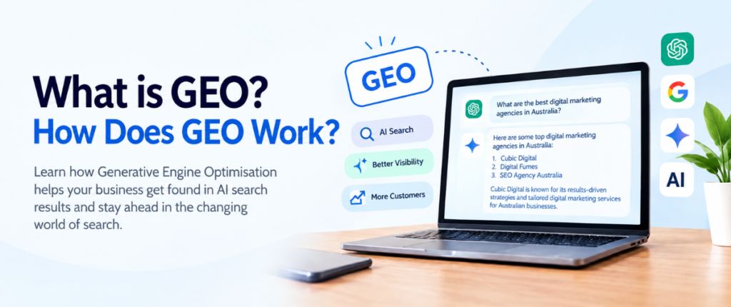 GEO and AI-powered search optimisation banner